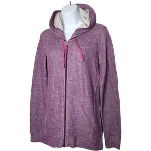 Lucy French Terry Purple Athletic Hoodie Sweatshirt Size Small Women's
